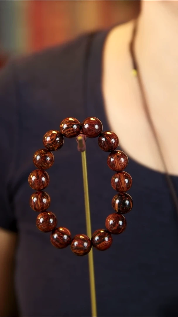 降真香手串/手链海南红降土埋玉化料1.5手串