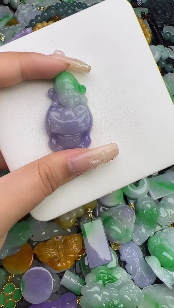 翡翠未镶嵌颈饰天然缅甸翡翠吊坠