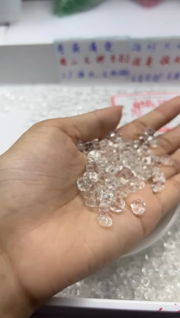 未镶嵌颈饰水晶w2857白水晶五瓣花8mm*10颗