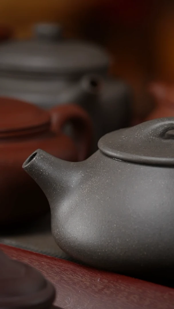 茶壶紫砂青段石瓢