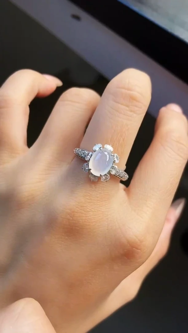 银S925镶嵌戒指翡翠12