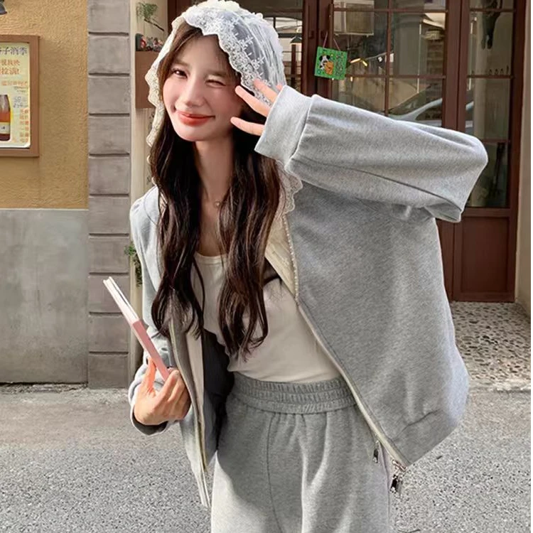 2025春新款蕾丝帽时尚网红减龄套装休闲显瘦