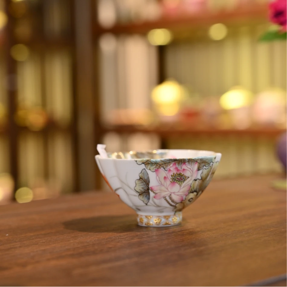 LXGF0155 灵玺-荷花花口杯