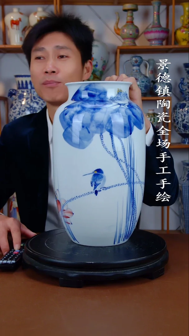 瓶景德镇手工手绘陶瓷摆件33