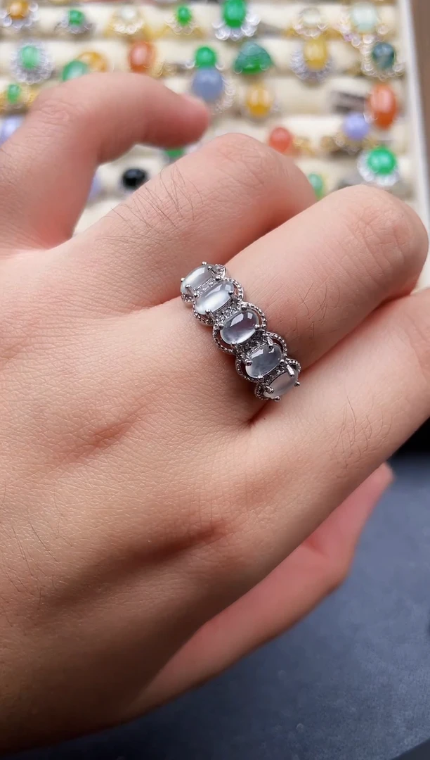 银S925镶嵌戒指翡翠21