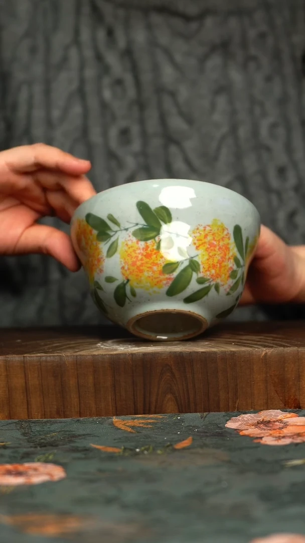 杯釉下彩手工手绘同款陶器