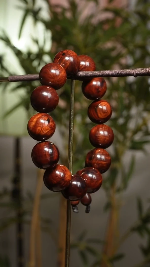 手串/手链黄花梨/降香黄檀海南黄花梨1.8cm水波留疤