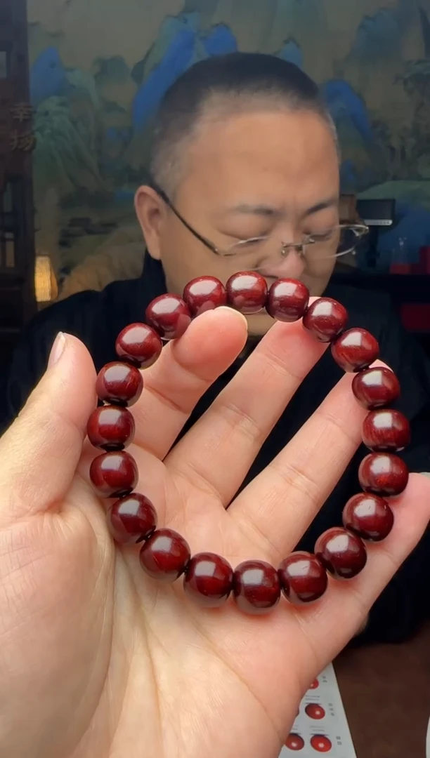 手串/手链小叶紫檀10*11mm精工老型桶珠原汁原味老料