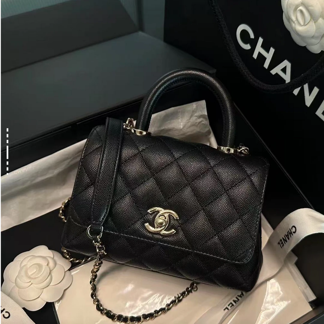 99新 Chanel/香奈儿 安洁利严选手柄Handle/Mini黑金/ss