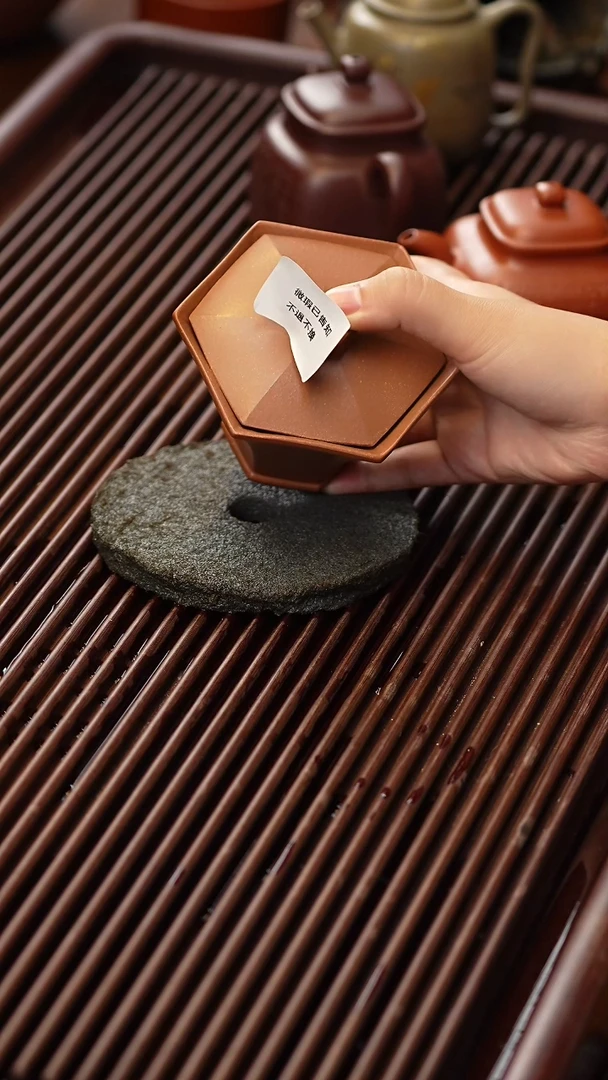 茶杯紫砂微瑕紫砂六方盖碗