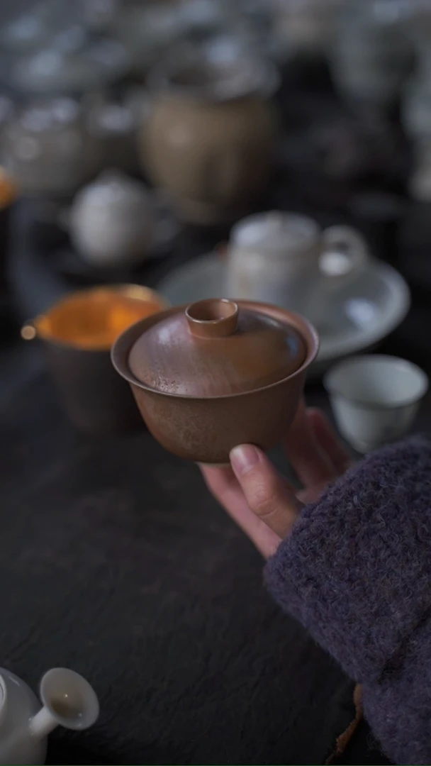 【闪购商品】壶大合小满 泽阳老师柴烧盖碗140ml