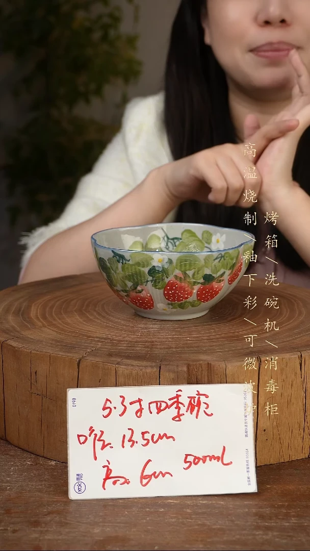 碗瓷景德镇手工手绘高温瓷釉下彩