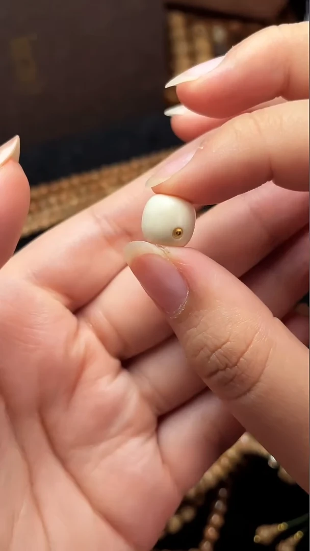 把件星月菩提鹿角雕刻件锔钉顶珠2