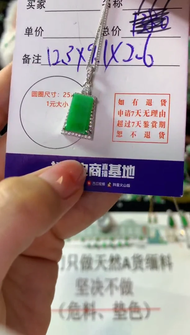 颈饰银S925镶嵌翡翠翡翠