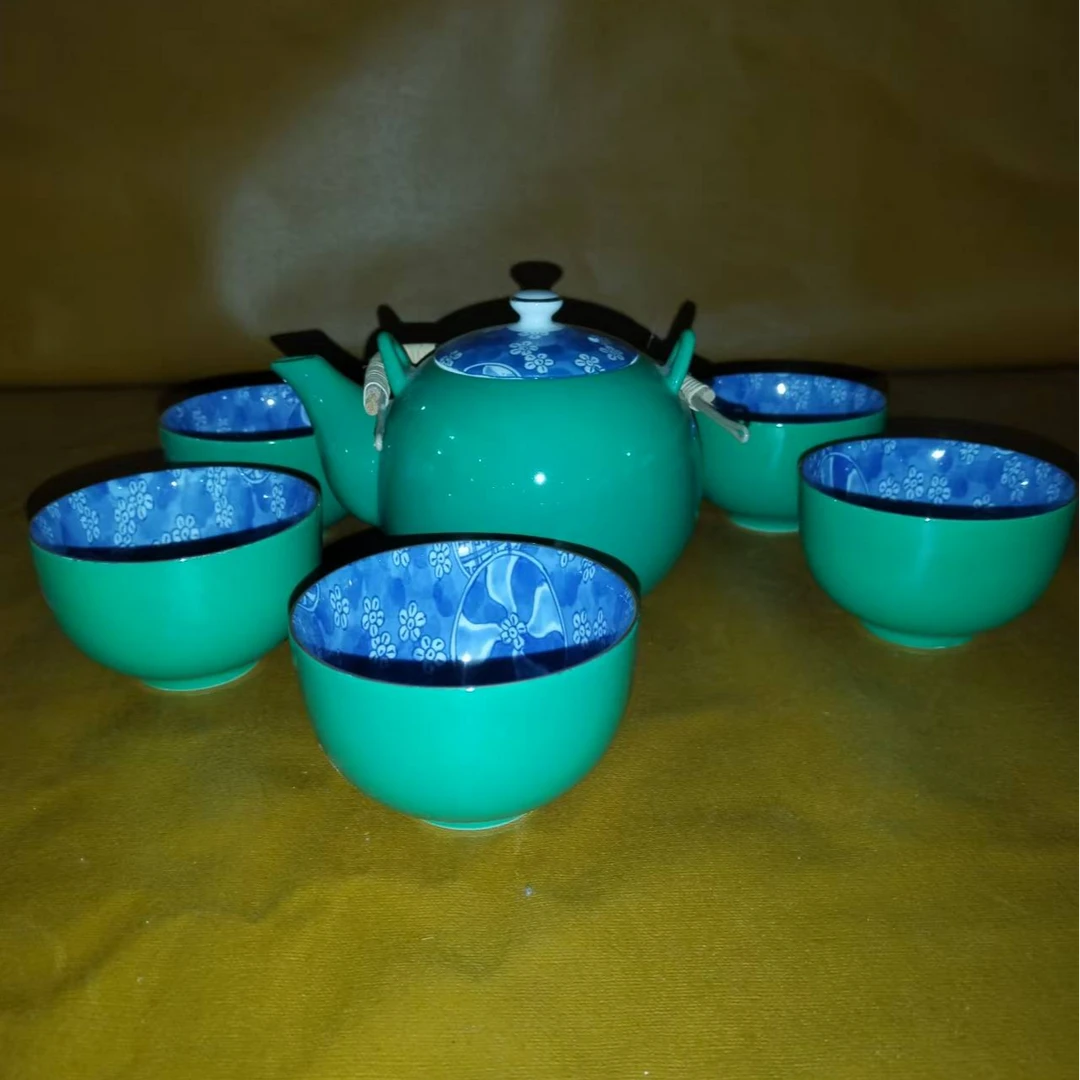 日本回流茶具一壶五杯尺寸如图孤品概不退换介意勿拍