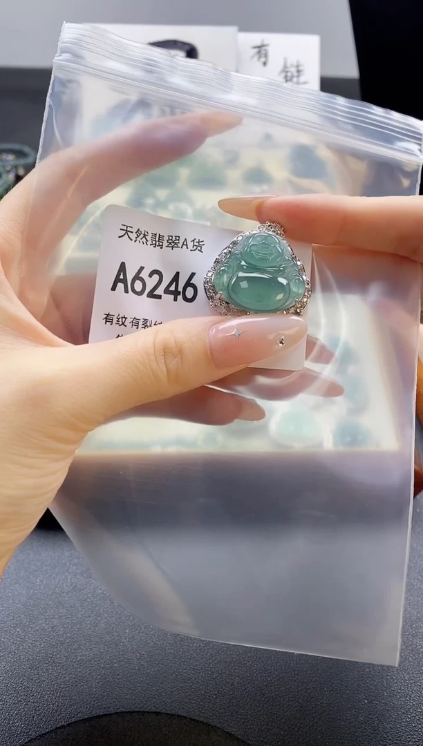 翡翠未镶嵌吊坠(赠链)天然翡翠A货
