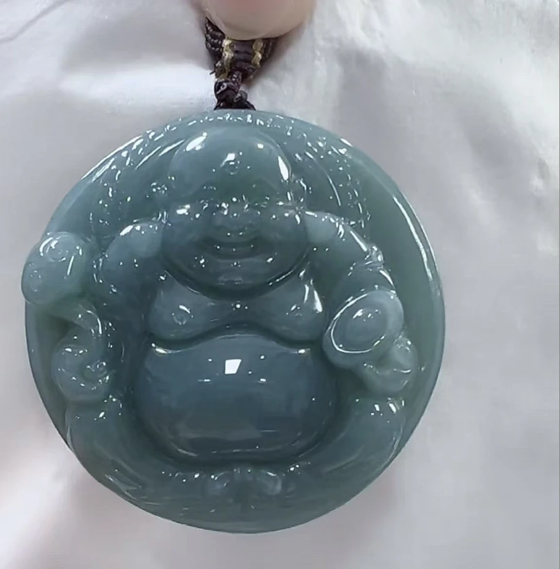 官方正品翡翠A货原创钱袋佛（多样性发货发一）宽43-45厚10-12送绳