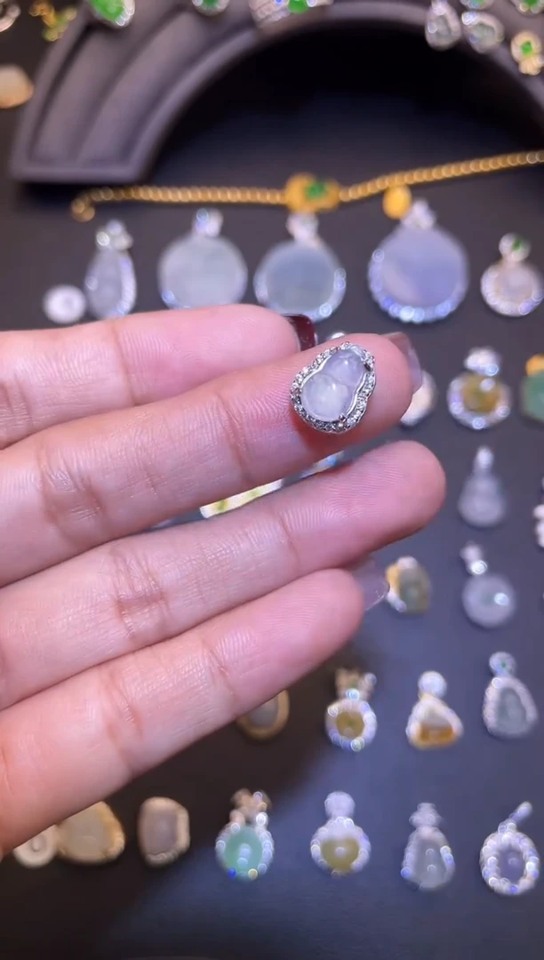 吊坠(不含链)银S925镶嵌翡翠1