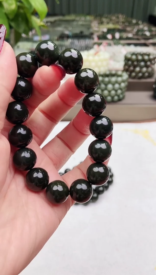 【闪购商品】和田玉手串未镶嵌纯天然和田玉俄碧14