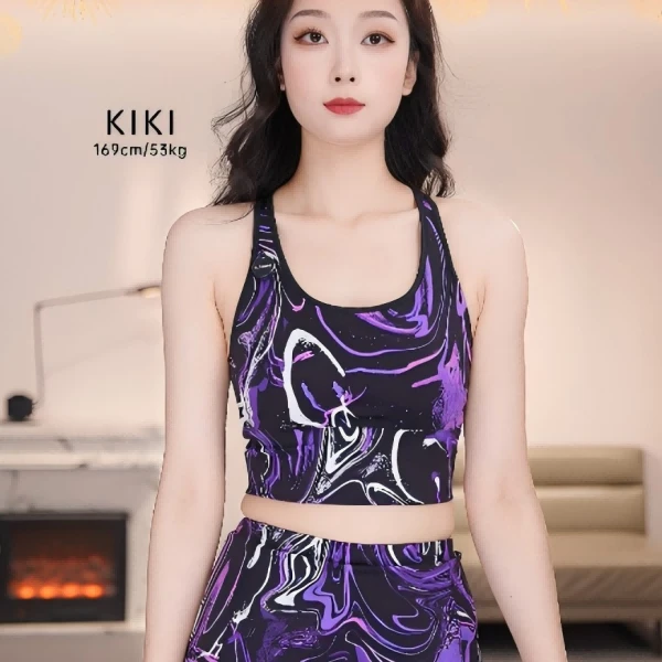 AMASS/阿玛施百搭春夏修身短款时尚潮流印花无袖背心女 5300754