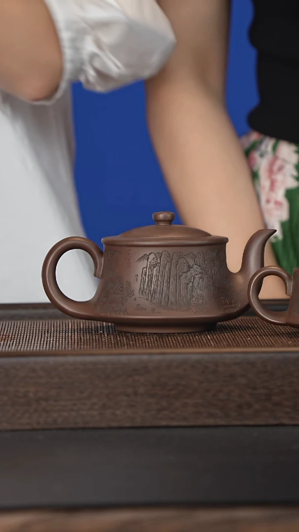 茶壶紫砂宜兴紫砂壶zwp2525  一壶2杯