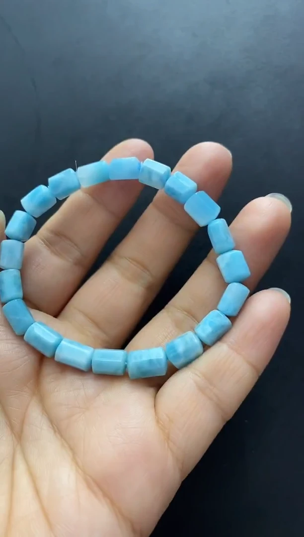 未镶嵌针钠钙石（海纹石）手链手串