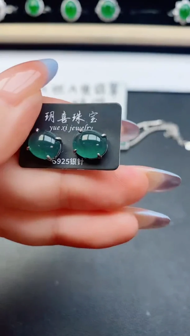 翡翠戒指银S925镶嵌41