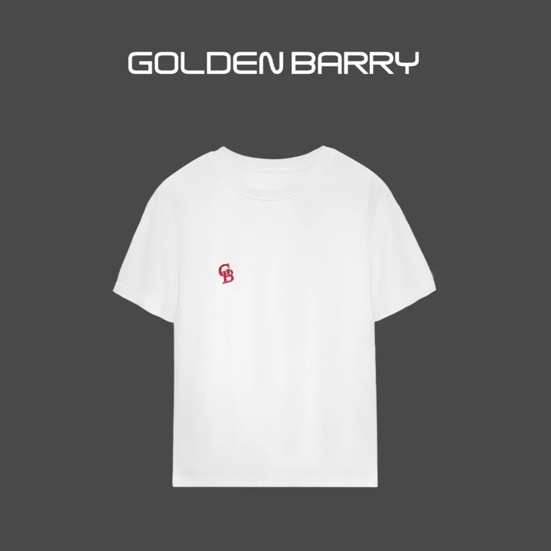 GOLDENBARRY|201884休闲百搭潮酷简约刺綉T恤