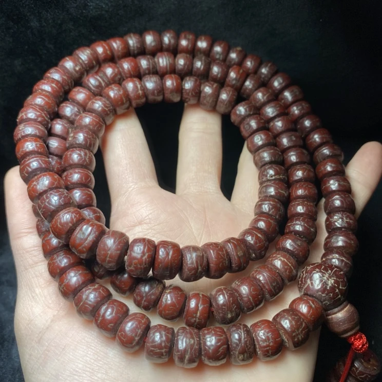 【曹掌柜精选】17 H40814-凤眼菩提藏式(做旧)脖挂-11mm左右