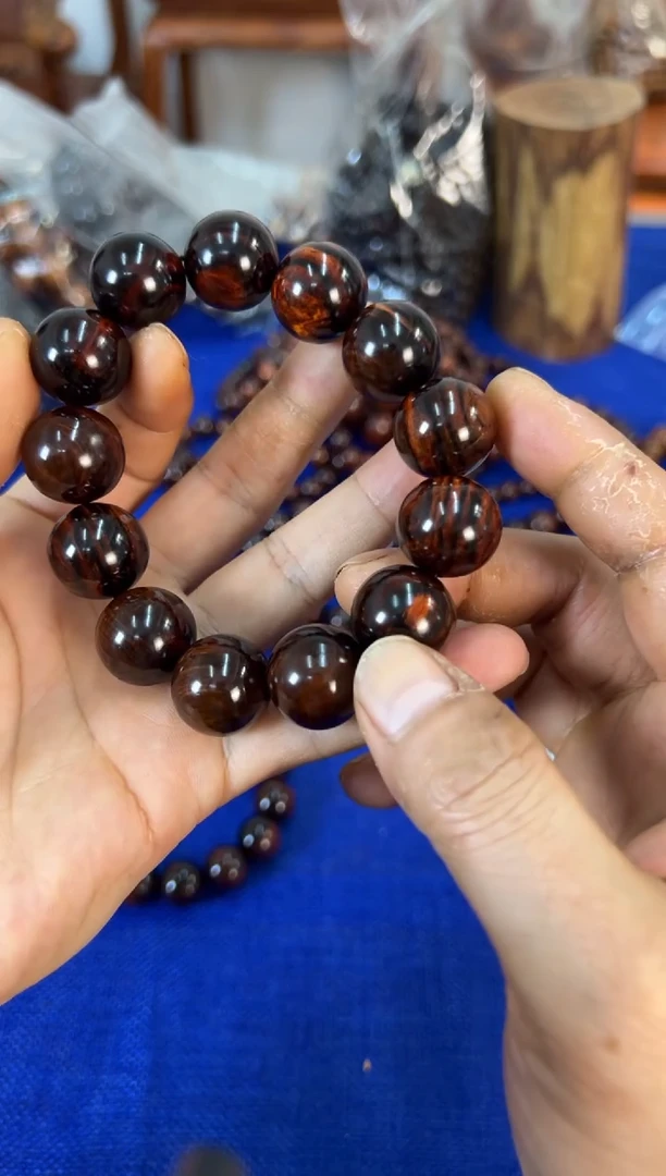 手串/手链黄花梨/降香黄檀1.8紫油梨水波纹手串