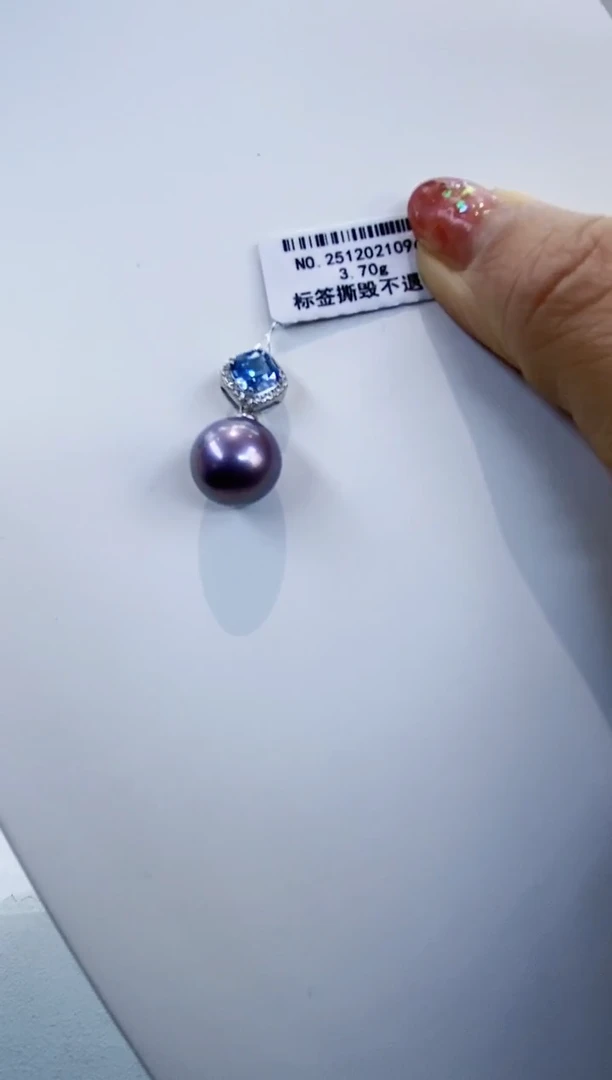 吊坠(赠链)银S925镶嵌淡水珍珠Y淡水吊坠12-13
