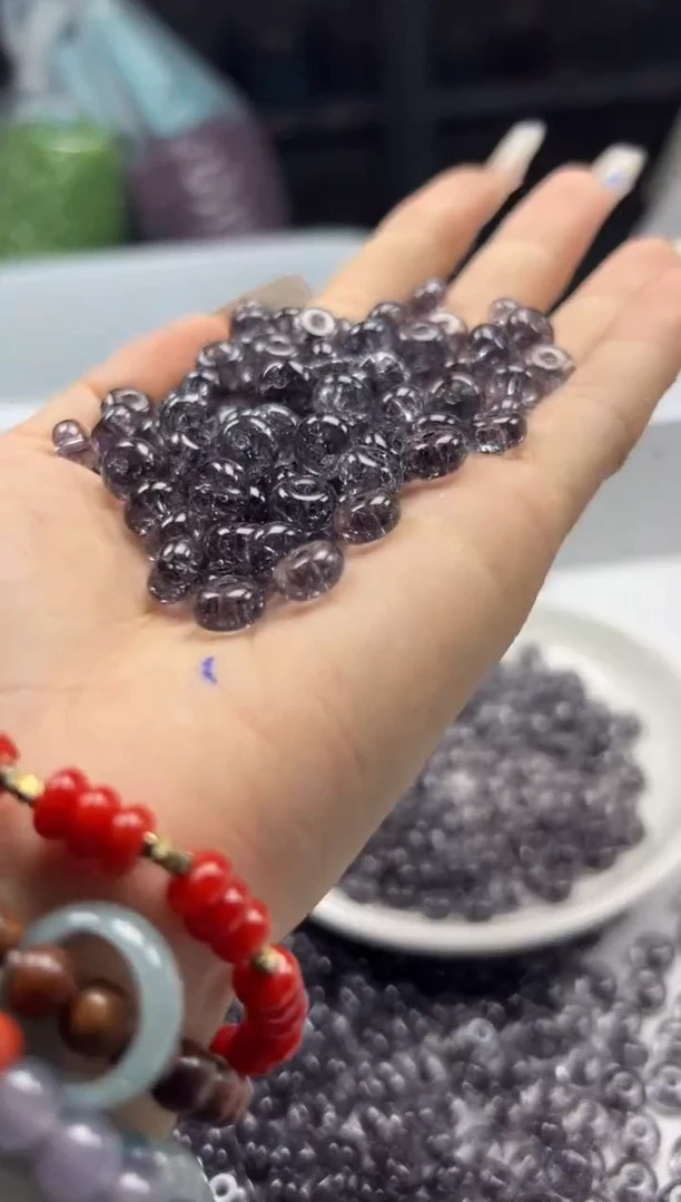 未镶嵌颈饰水晶w1621黑加仑阿塞算盘8*4mm20颗