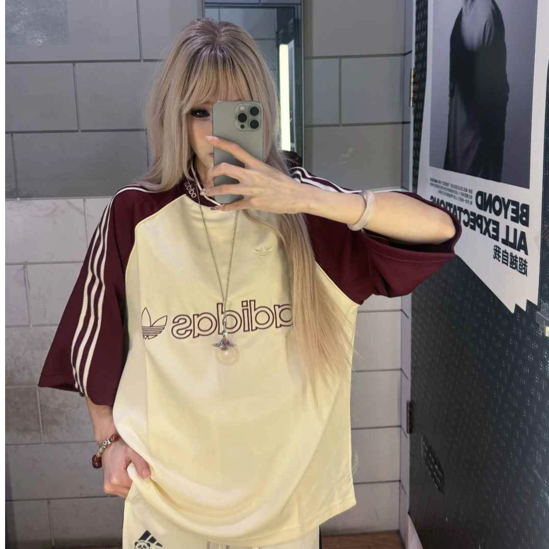 Adidas三叶草PREMIUM JERSEY休闲运动短袖球衣 JV7600