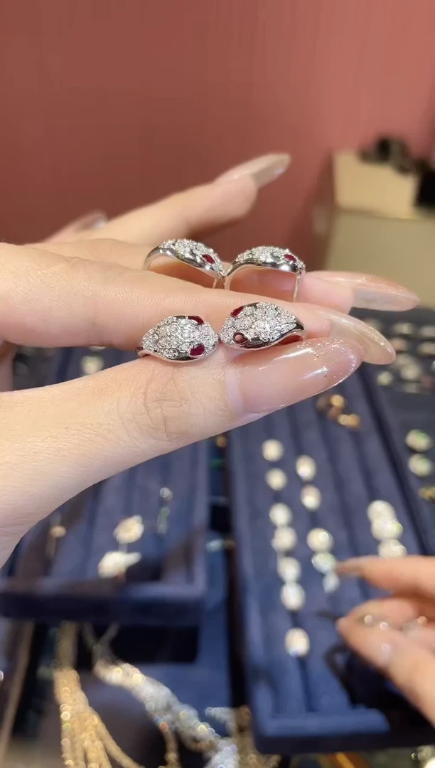 18K金镶嵌耳饰钻石多样性发一对      JZ