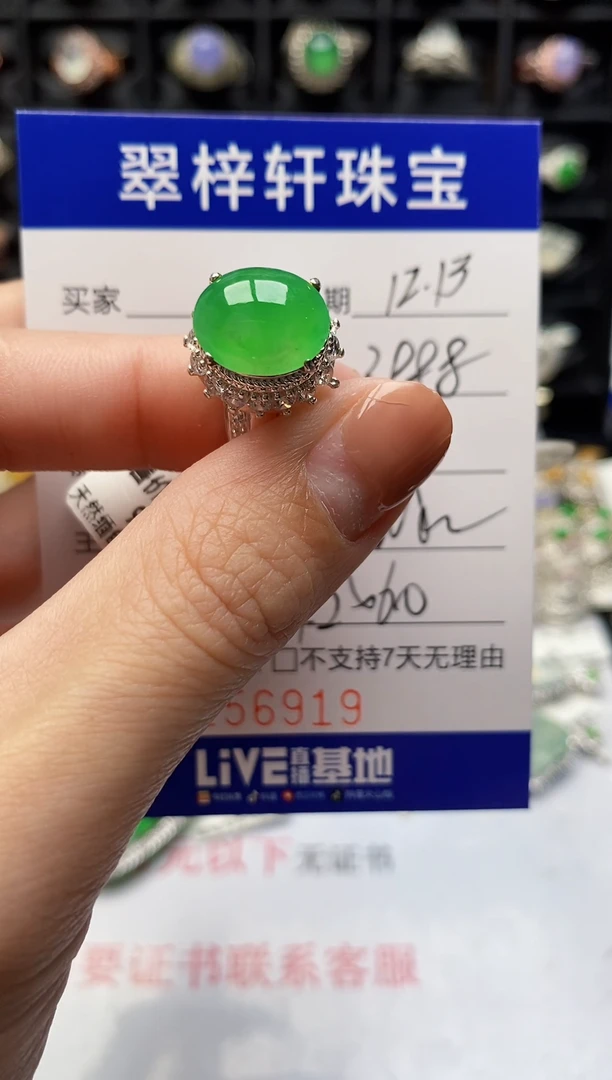 未镶嵌戒指翡翠6919