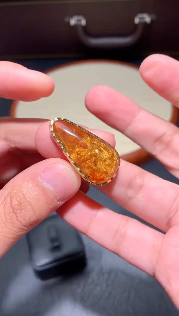 未镶嵌琥珀戒指Y40