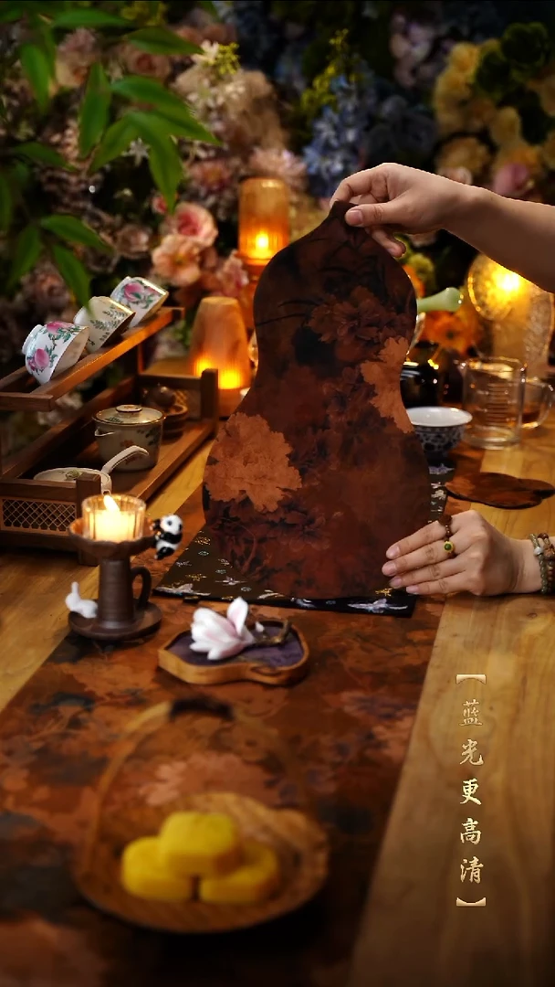 【闪购商品】葫芦棱织茶席花影1张----