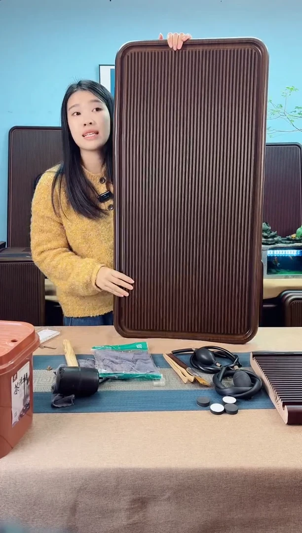 你**见90*45*4大海黄褐色款式茶盘