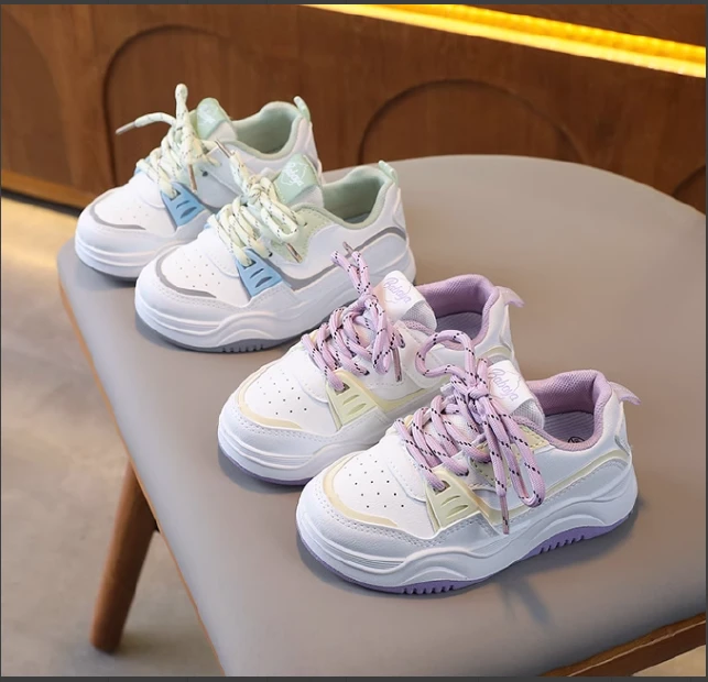 L39736儿童春秋款男女时尚休闲小白鞋软底软面百搭板鞋