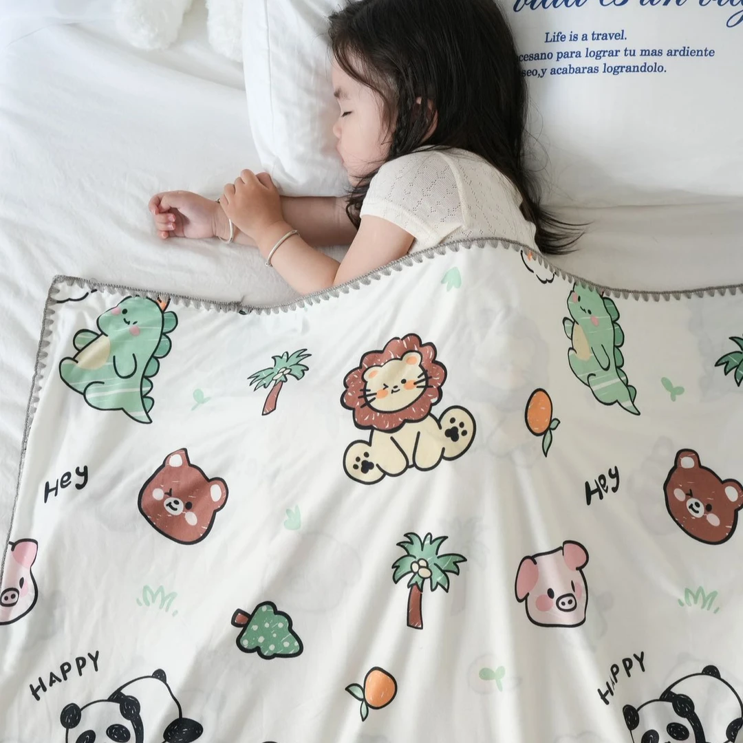 儿童夏季薄款毯子幼儿园午睡夏凉被宝宝新生儿宝宝婴儿盖毯空调被