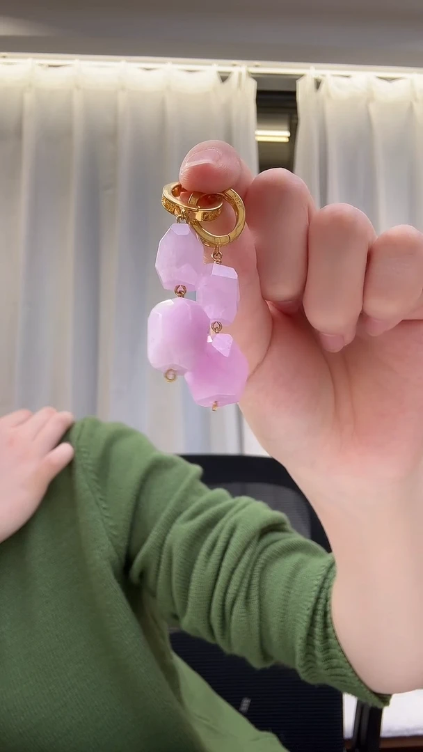 未镶嵌锂辉石耳环耳环