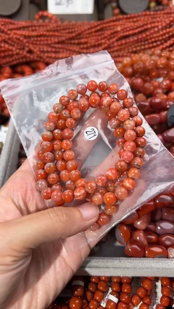 南红玛瑙手串未镶嵌7+