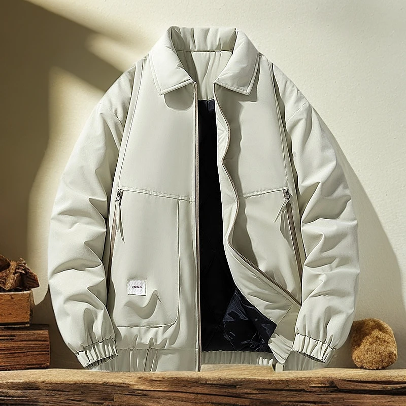 冬装长袖工装棉袄棉服韩版厚款男士休闲棉衣宽松大码保暖冬季棉衣