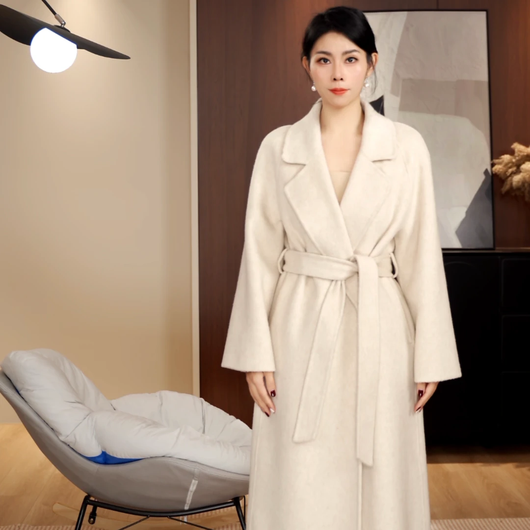 【10%骆驼绒大衣】988--2025新款秋冬双面驼绒大衣外套冬季加厚长款