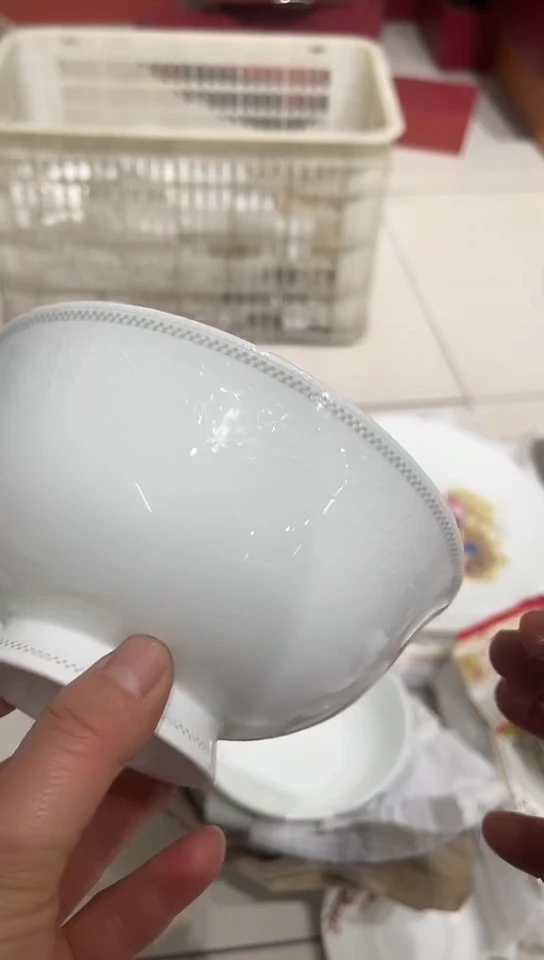 骨瓷6英寸高足碗1个