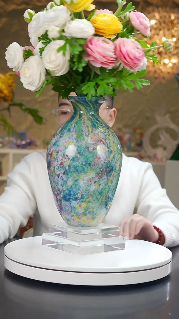 手工艺品琉璃莫奈花园设计款花器