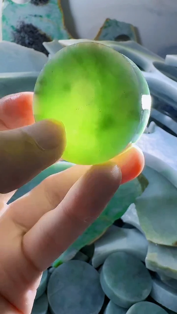 翡翠裸石缅甸翡翠A货文8877