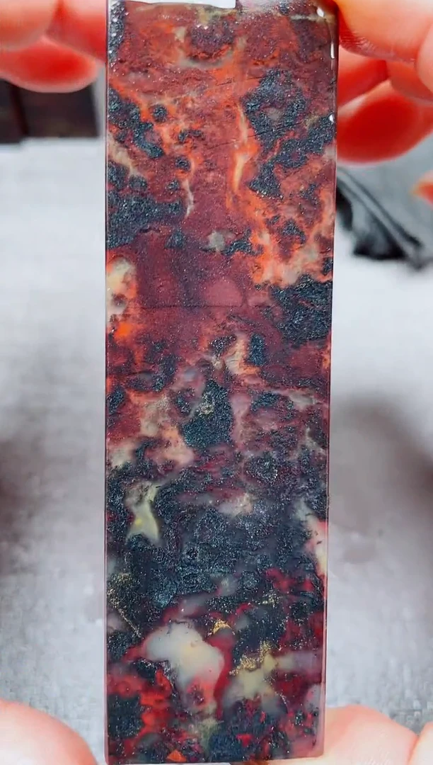 玉桂林鸡血玉素章--6