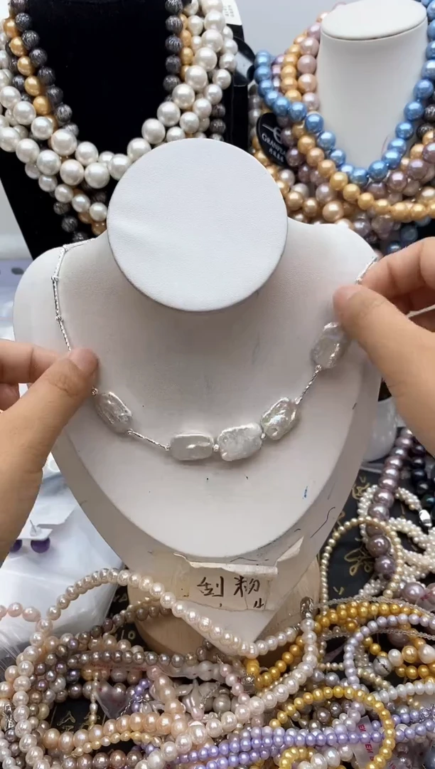 淡水珍珠钛钢颈饰88