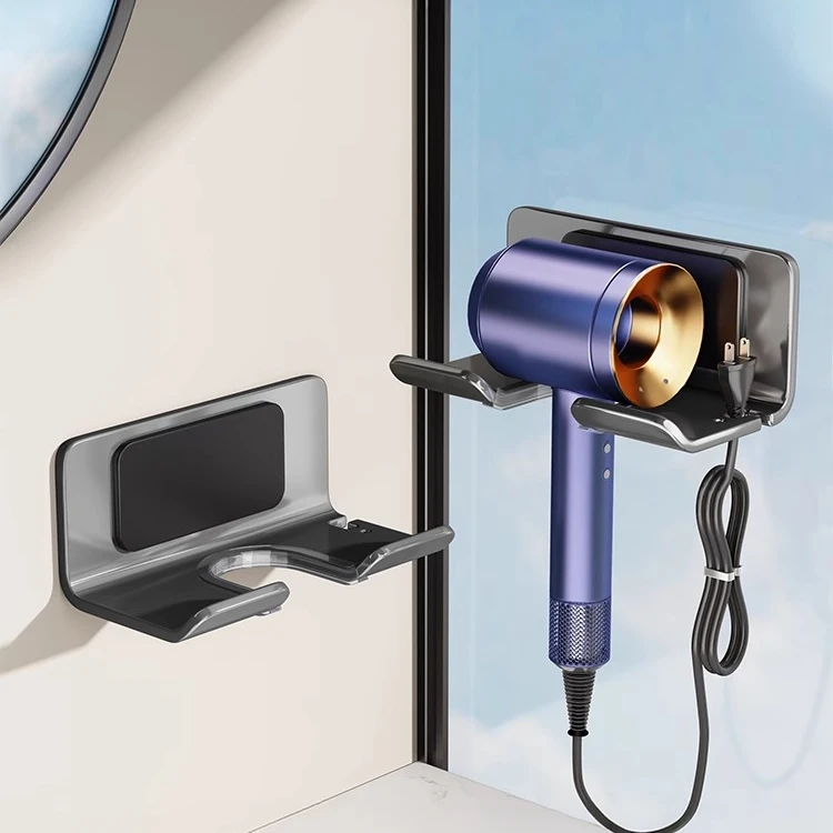 不锈钢吹风机置物架支架戴森免打孔卫生间电吹风挂浴室壁挂式收纳